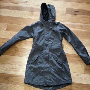 Athleta Women's Charcoal Hooded Trench Coat